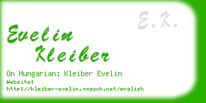 evelin kleiber business card